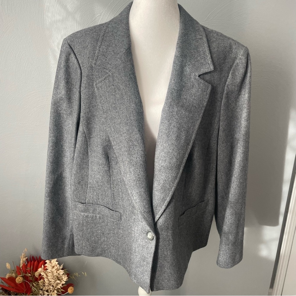 Authentic Pendleton Grey Wool Jacket, Fully Lined… - image 1